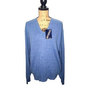 Nwt Deadstock Vintage Blue V-neck Pullover Sweater XL Puritan Earl Knit